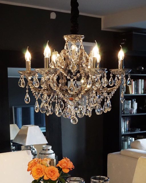 Hawk taklampe lysekrone 6lys 65cm krystall, bilde 5 av 5