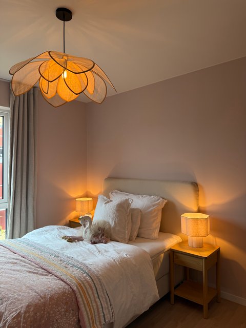 Luftig Lotus taklampe 80cm natur, bilde 5 av 6