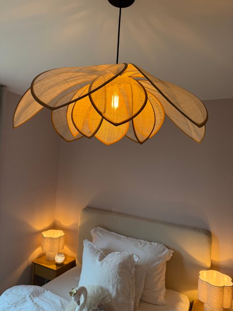Luftig Lotus taklampe 80cm natur, bilde 4 av 6