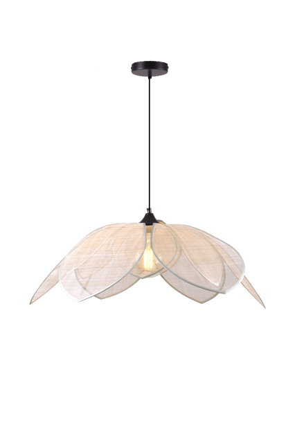 Luftig Lotus taklampe 80cm natur, bilde 2 av 6
