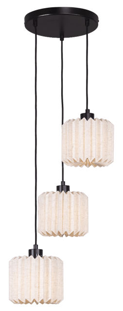 Fleur taklampe 3lys sort 2