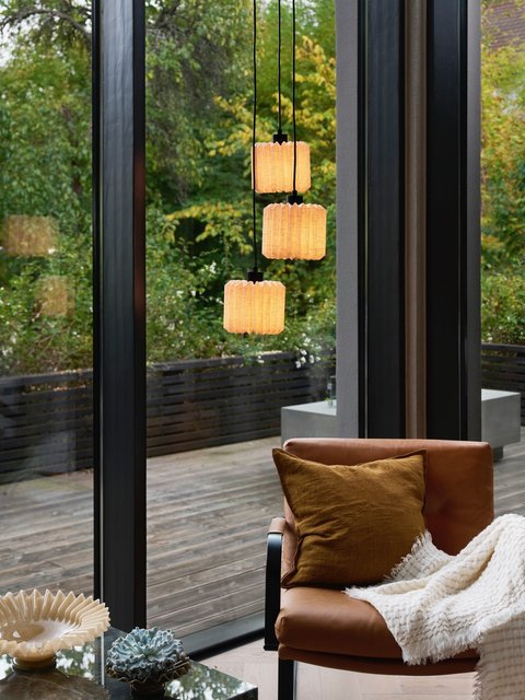 Fleur taklampe 3lys sort 4