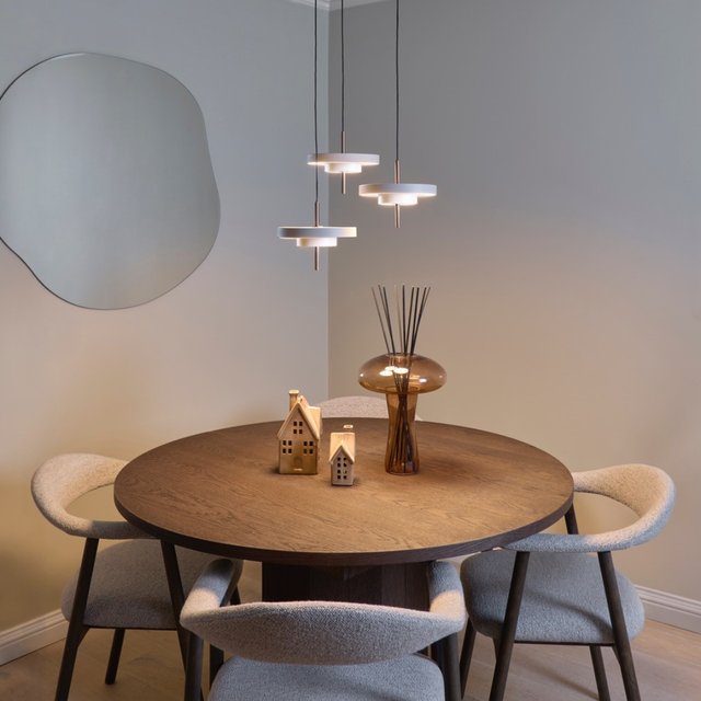 Keaton LED taklampe rondell 3lys 45cm grå 1
