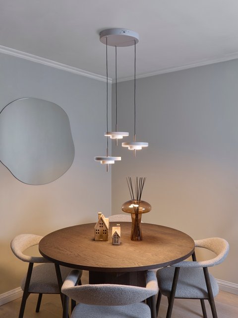 Keaton LED taklampe rondell 3lys 45cm grå, bilde 6 av 6