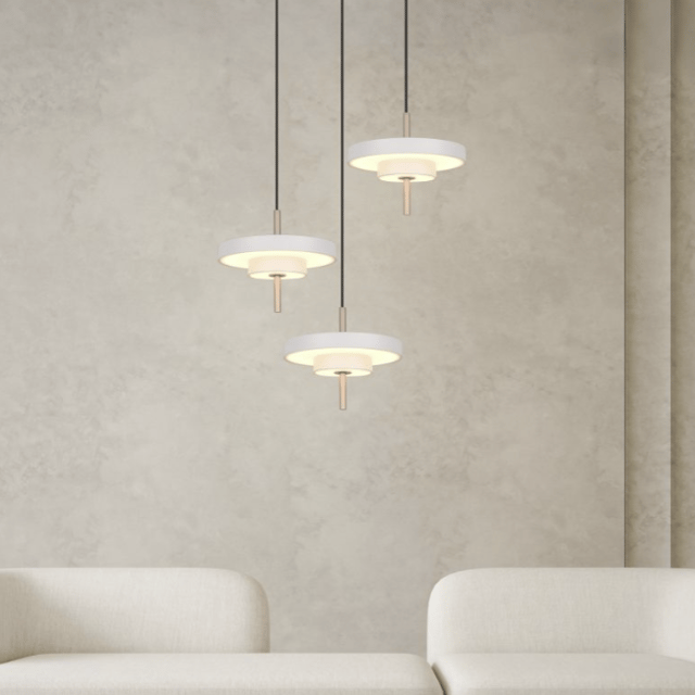 Keaton LED taklampe rondell 3lys 45cm grå 2