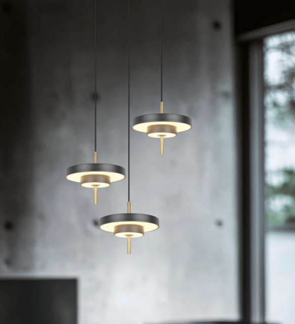 Keaton LED taklampe rondell 3lys 45cm sort 1