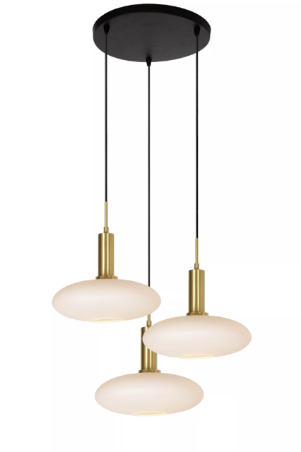 Singala taklampe rondell 3lys 55cm messing 2