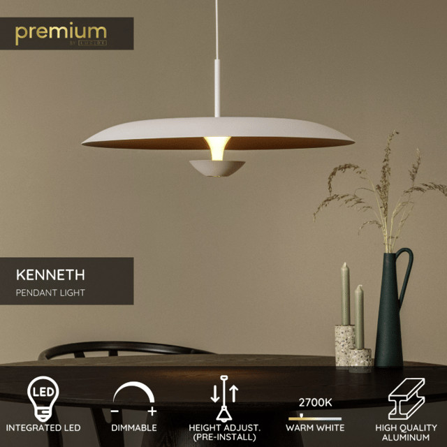 Kenneth LED taklampe 60cm hvit, bilde 3 av 5