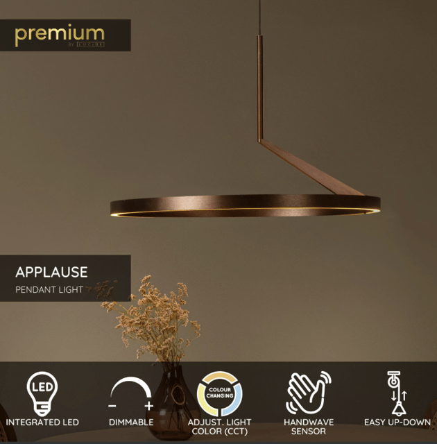 Applause LED taklampe 60cm brun, bilde 4 av 5