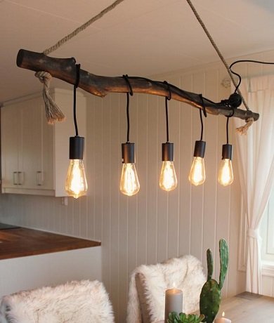 Branch taklampe 120cm brun 3