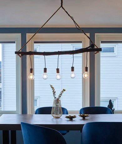 Branch taklampe 120cm brun 2