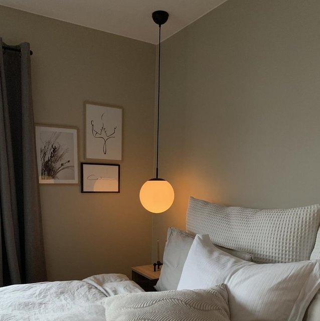 Ball taklampe 25cm hvit 1
