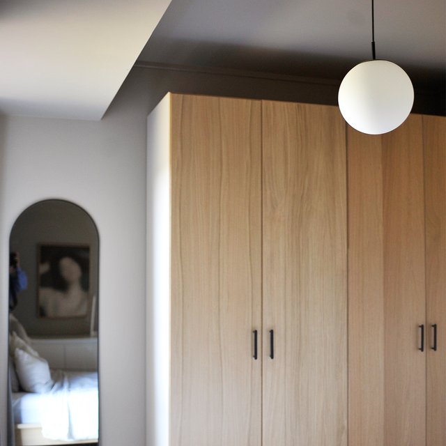 Ball taklampe 25cm hvit 2