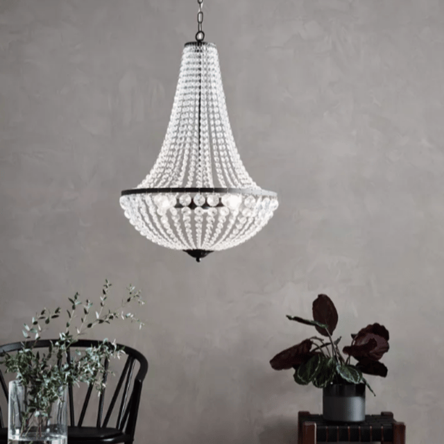 Gransø taklampe lyskrone 50cm krystall, bilde 1 av 4
