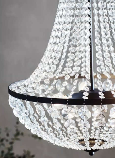 Gransø taklampe lyskrone 50cm krystall, bilde 2 av 4