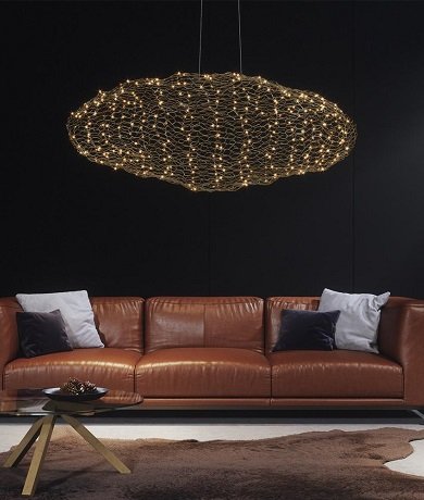 Hayden taklampe 115cm gull, bilde 2 av 6
