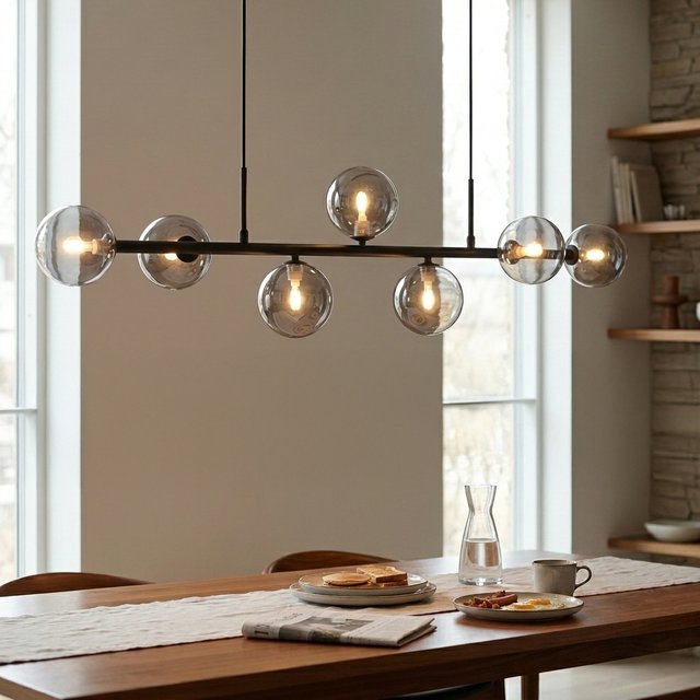 Vernon taklampe 7lys 111,5cm smoke