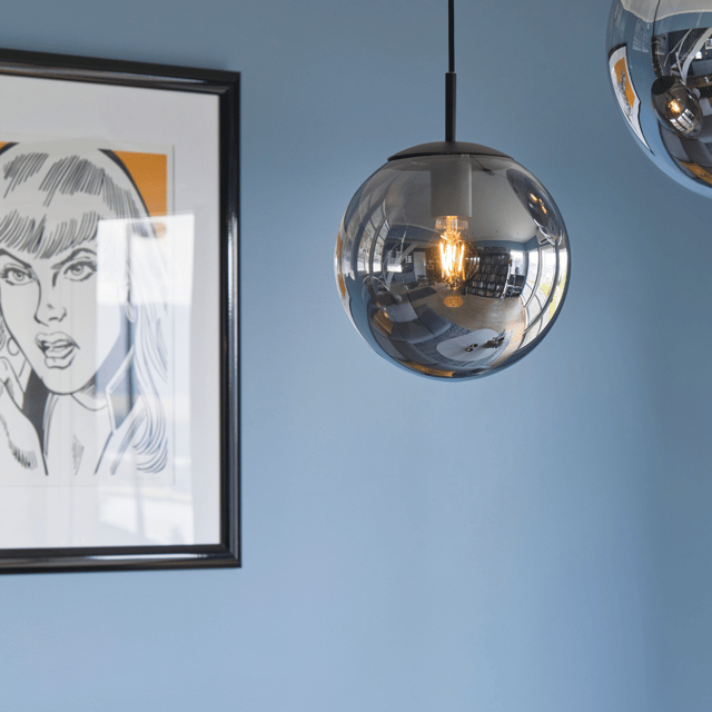 Ball taklampe 25cm smoke, bilde 2 av 5