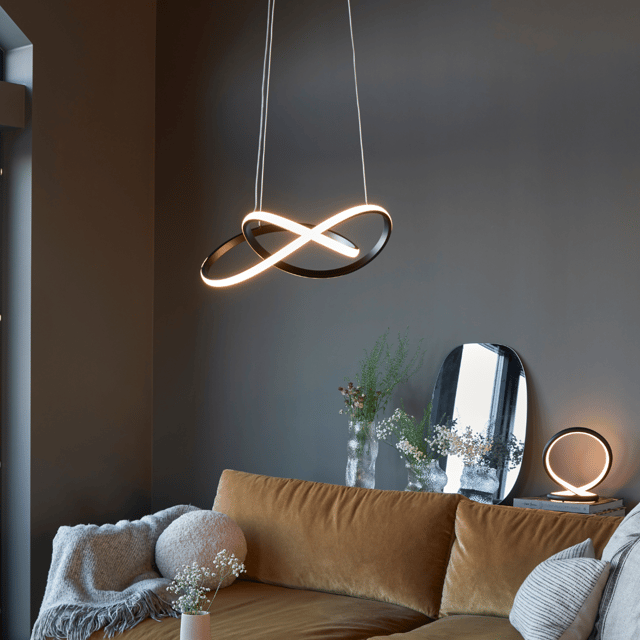 Manhatten LED taklampe 47cm sort 1
