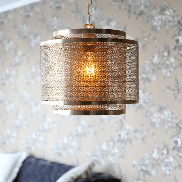 Hermine taklampe 34cm messing, bilde 1 av 3