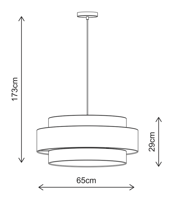 Trysil taklampe 65cm beige, bilde 8 av 8