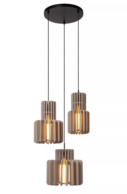 Rollo taklampe rekke 3lys beige 2