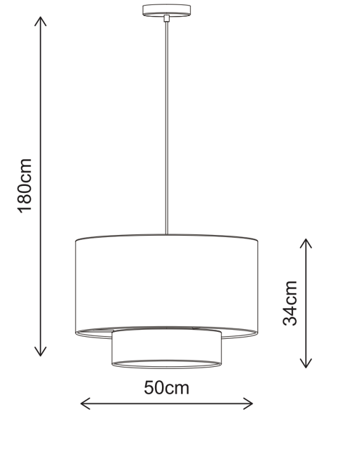 Blefjell taklampe 50cm beige, bilde 6 av 6
