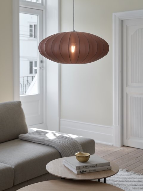 Wolf taklampe 55cm brun 2