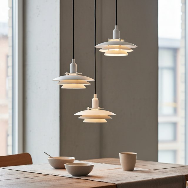 Joakim taklampe rondell 3lys 44cm beige 1