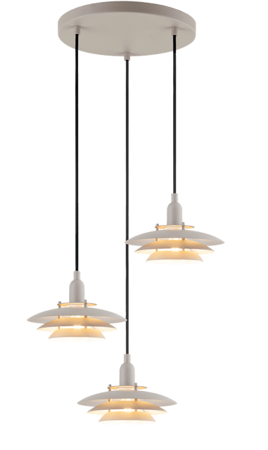 Joakim taklampe rondell 3lys 44cm beige, bilde 5 av 5