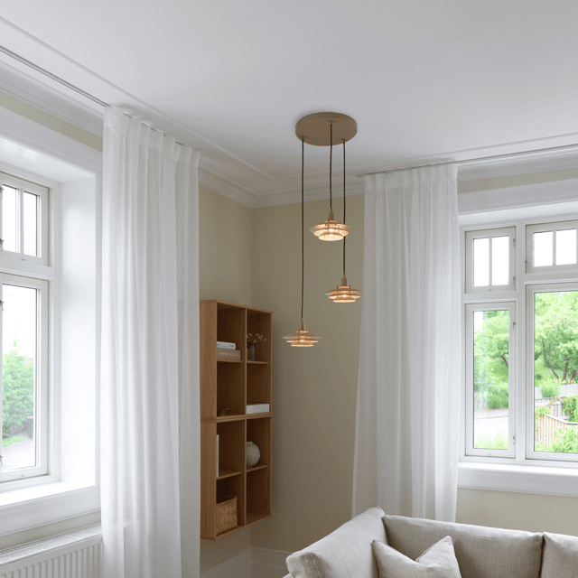 Joakim taklampe rondell 3lys 44cm beige 2