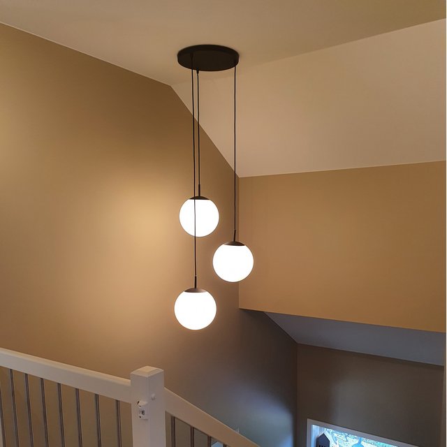 Rondell Ball taklampe rondell 3,5m oppheng 3lys 35cm hvit 1