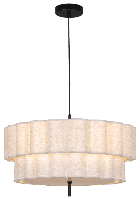 Flower taklampe 55cm beige 2