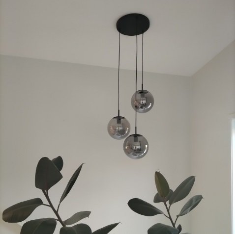 Rondell Ball taklampe 3lys 35cm smoke 2