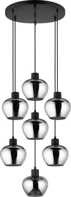 Kelly taklampe rondell 7lys 59cm smoke, bilde 12 av 15