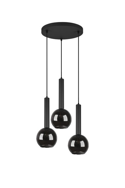 Clayton taklampe rondell 3lys 45cm smoke 4