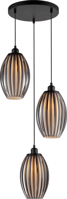Calamaris II taklampe rondell 3lys 30cm smoke, bilde 6 av 9