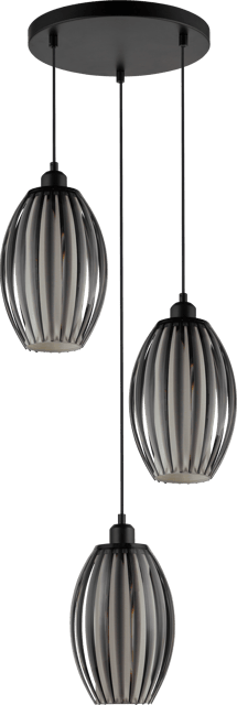 Calamaris II taklampe rondell 3lys 30cm smoke, bilde 7 av 9