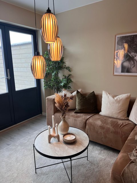 Calamaris II taklampe rondell 3lys 30cm smoke 4