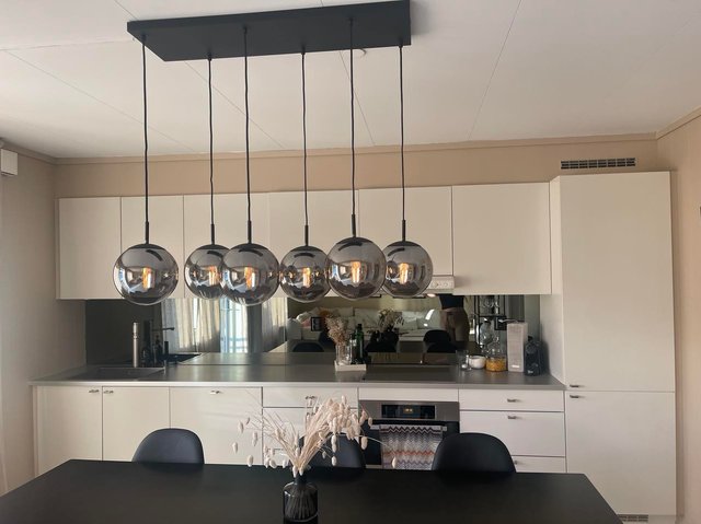 Ball taklampe rektangel 6lys 90cm smoke, bilde 4 av 10