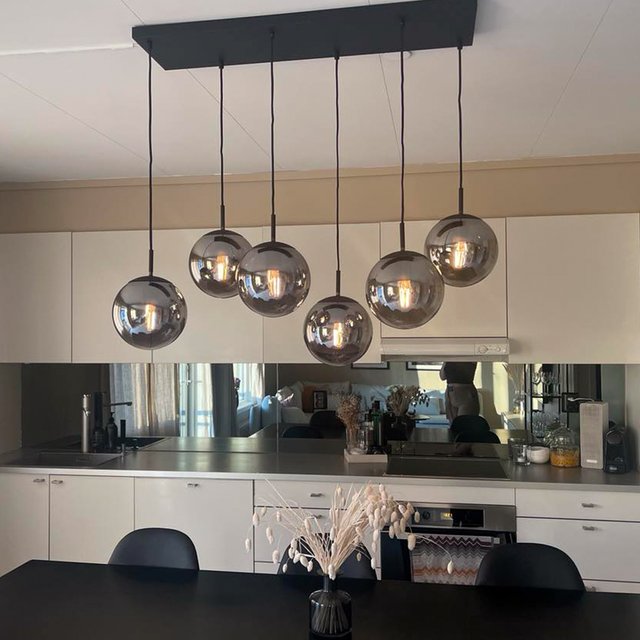 Ball taklampe rektangel 6lys 90cm smoke, bilde 2 av 10