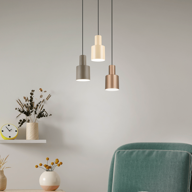 Agudo taklampe rondell 3lys 37cm flerfarget, bilde 1 av 7