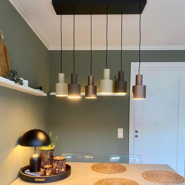 Agudo taklampe rektangel 6lys 85cm flerfarget, bilde 1 av 10