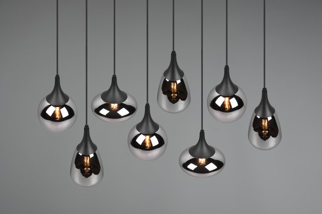 Lumina taklampe rektangel 8lys 120cm smoke, bilde 3 av 6