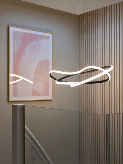 Infinity LED taklampe 112cm sort 2
