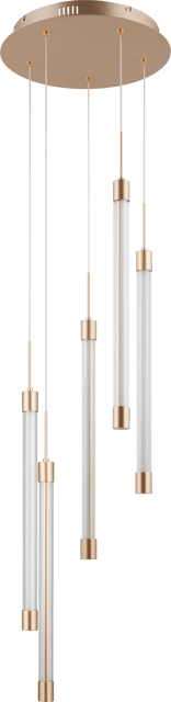Tube taklampe rondell 5lys 35cm gull, bilde 9 av 10
