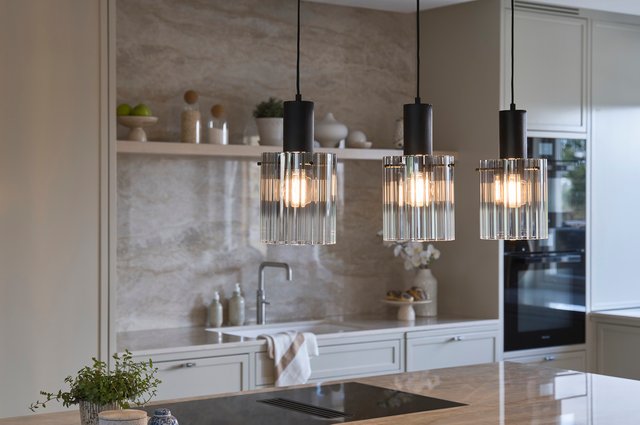 Aura taklampe rekke 3lys 90cm smoke 3