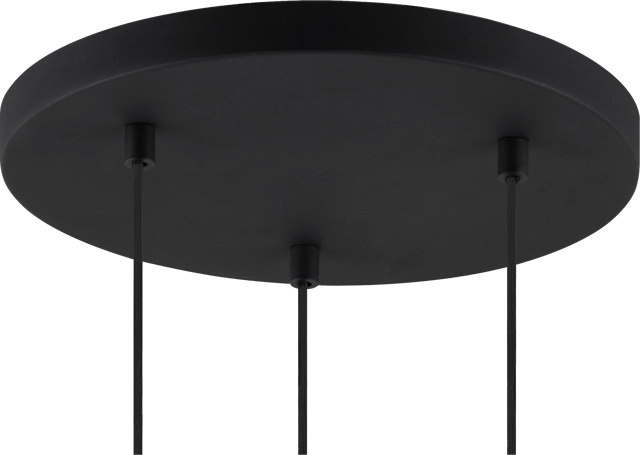 Aura taklampe rondell 3lys 38cm smoke, bilde 6 av 7
