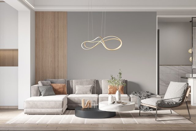 Nala LED taklampe 113cm messing 2