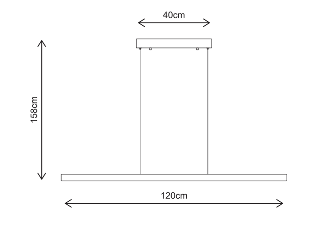 Ako LED taklampe 120cm natur, bilde 13 av 13